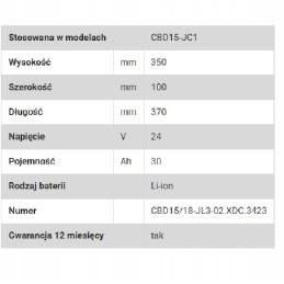 Battery electric pallet truck cbd15 l3 24v 30ah