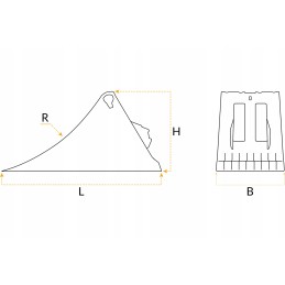 A wheel chock for a car, a trailer or a semi-trailer