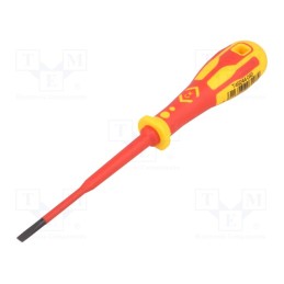 1 pcs x C.K - T49244-040 - Screwdriver, insulated,slim, slot, 4,0x0,8mm, Blade length: 100mm