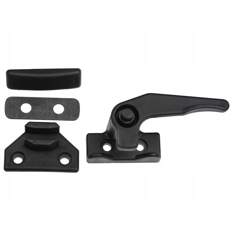 Window handle, closure, glass bolt, block seal