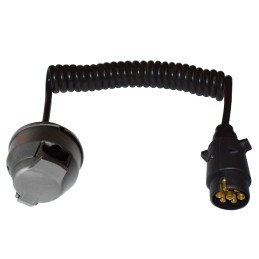 Spiral trailer cable, plug-in socket 2 2m 3406