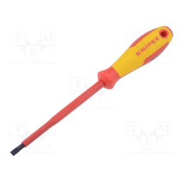 1 pcs x KNIPEX - 98 20 55 - Screwdriver, insulated, slot, 5,5x1,0mm, Blade length: 125mm
