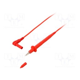 1 pcs x STu00c4UBLI - 66.9008-10022 - Test lead, 20A, probe tip x2,angular banana plug 4mm x2, Len: 1m