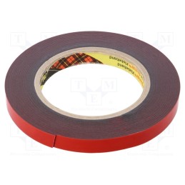 1 rol x 3M - 3M 4611 12MM 5.5M - Tape: fixing, W: 12mm, L: 5.5m, Thk: 1100um, acrylic, dark grey