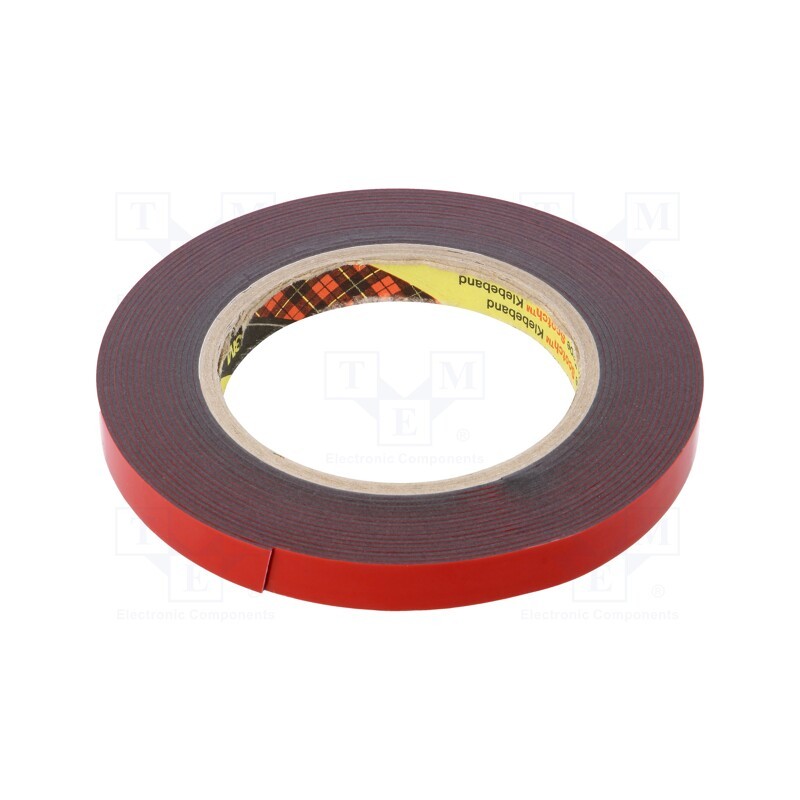 1 rol x 3M - 3M 4611 12MM 5.5M - Tape: fixing, W: 12mm, L: 5.5m, Thk: 1100um, acrylic, dark grey