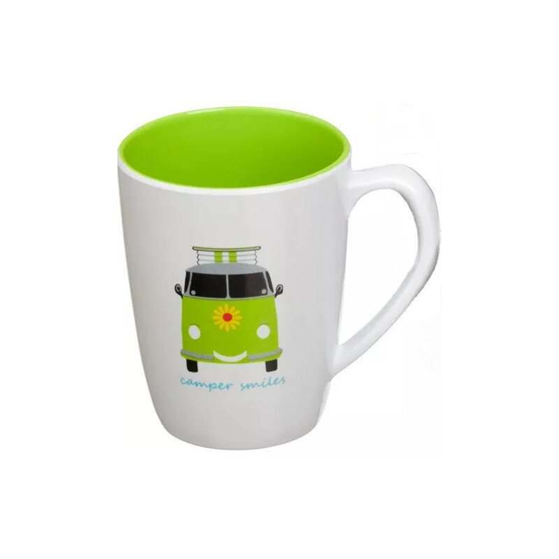 Flamefield camper smiles melamine mug with handle, 350 ml