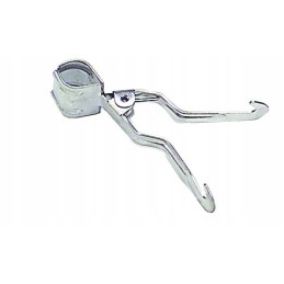 Clothes hanger clamped to the vestibule frame