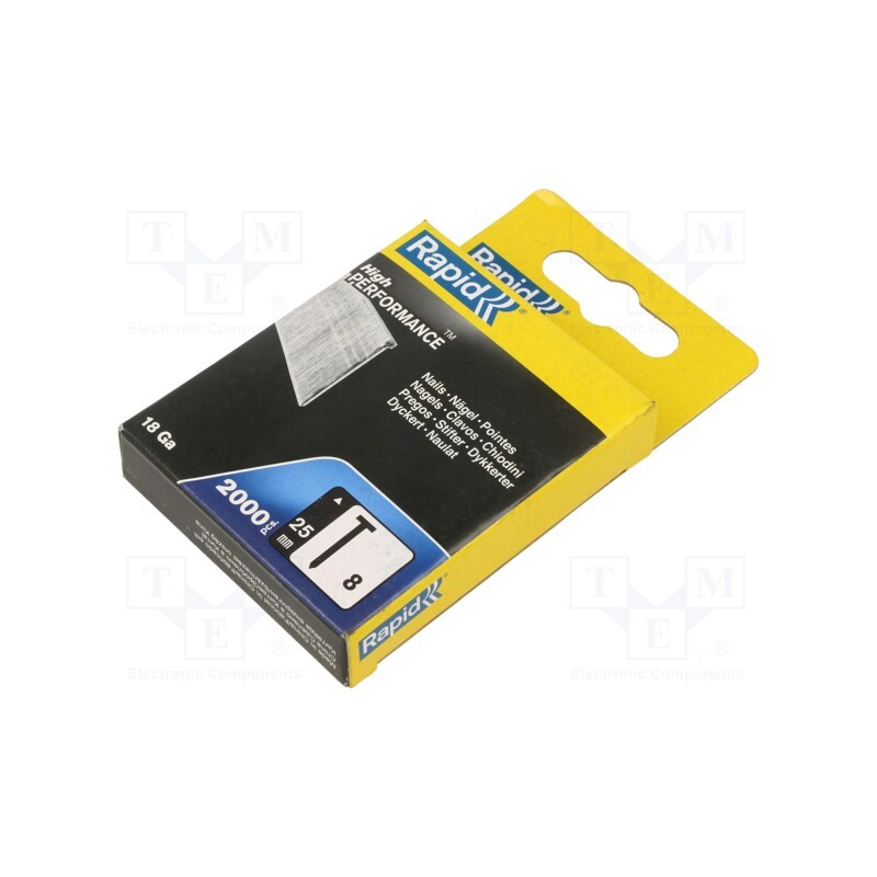 1 pcg x RAPID - 5000813 - Nails, Ø: 1.2mm, L: 25mm, galvanised steel, 2000pcs.