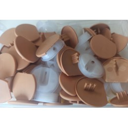 Brown furniture connector, diameter 25 mm, 50 pcs