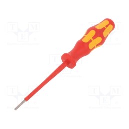 1 pcs x WERA - 5100000001 - Screwdriver, insulated, slot, 2,5x0,4mm, Blade length: 80mm, 1kVAC