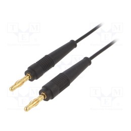 1 pcs x STu00c4UBLI - 64.1025-15021 - Test lead, 60VDC, 30VAC, 19A, banana plug 4mm,both sides, black