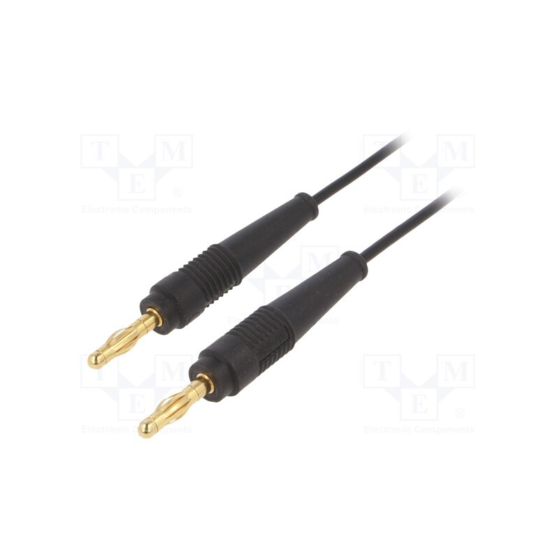 1 pcs x STu00c4UBLI - 64.1025-15021 - Test lead, 60VDC, 30VAC, 19A, banana plug 4mm,both sides, black
