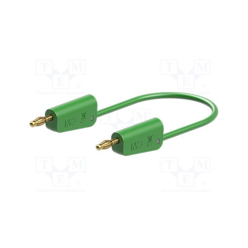 1 pcs x STu00c4UBLI - 64.1033-10025 - Test lead, 60VDC, 30VAC, 19A, banana plug 4mm,both sides, Len: 1m