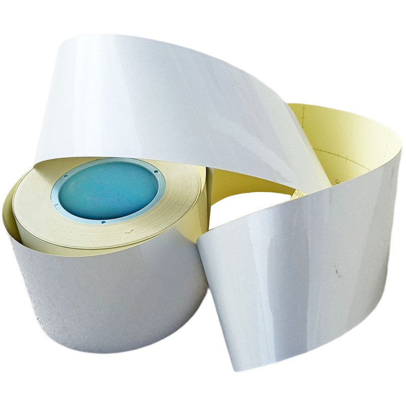 Reflective self-adhesive tape, white foil, 10 cm