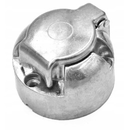 Stainless steel trailer metal socket, 7 pin, Polish