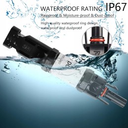 1000v 15a male female solar connector