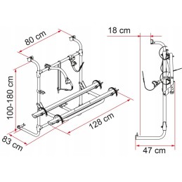 Carry bike caravan univer fiamma bike rack