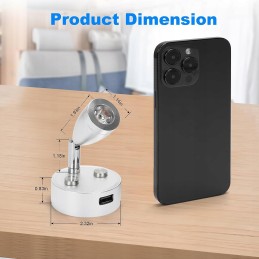 Touch LED wall lamp, USB charging, 2 pieces