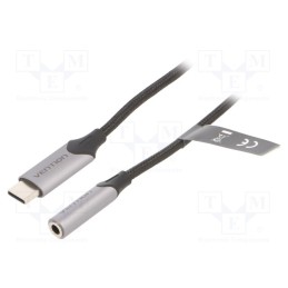 1 pcs x VENTION - BGMHF - Cable, Jack 3.5mm socket,USB C plug, nickel plated, 1m, 29AWG