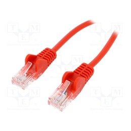 1 pcs x Goobay - 68359 - Patch cord, U/UTP, 5e, stranded, CCA, PVC, red, 2m, 27AWG