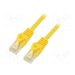 1 pcs x GEMBIRD - PP6U-5M/Y - Patch cord, U/UTP, 6, stranded, CCA, PVC, yellow, 5m, 26AWG