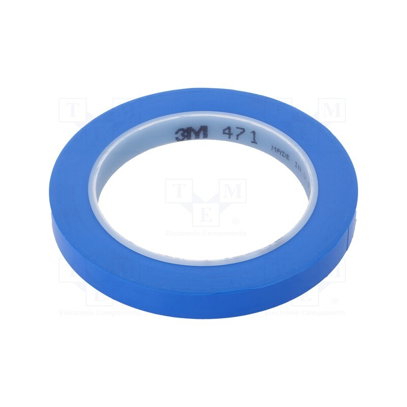 1 pcs x 3M - 471-12-33/BL - Tape: marking, blue, L: 33m, W: 12mm, Thk: 0.13mm, 2.5N/cm, 130%