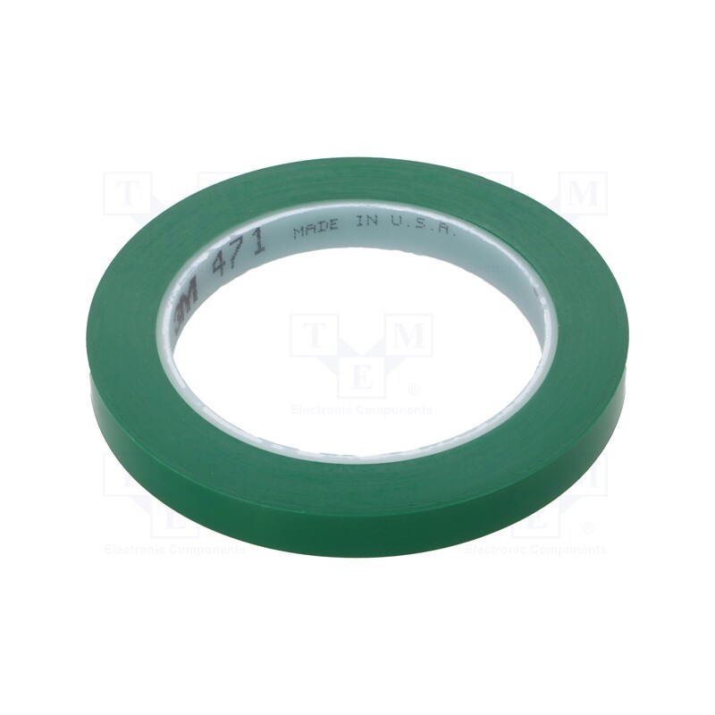 1 pcs x 3M - 471-12-33/GN - Tape: marking, green, L: 33m, W: 12mm, Thk: 0.13mm, 2.5N/cm, 130%