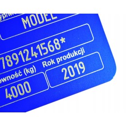 Nameplate marking included in the price hard 1mm