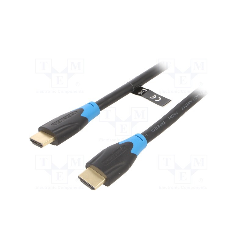 1 pcs x VENTION - AACBG - Cable, HDMI 2.0, HDMI plug,both sides, PVC, 1.5m, black, Core: CCS