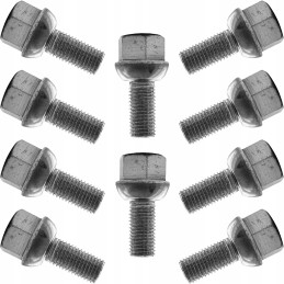 Set of 10 ball screws M12x1 5 for wheels for braked axles above 750kg