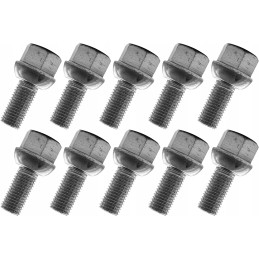 Set of 10 ball screws M12x1 5 for wheels for braked axles above 750kg