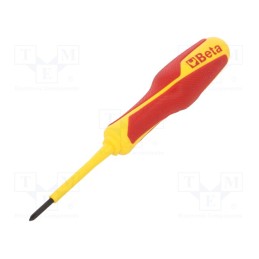1 pcs x BETA - 12720703 - Screwdriver, Phillips, insulated, PH0, Blade length: 60mm
