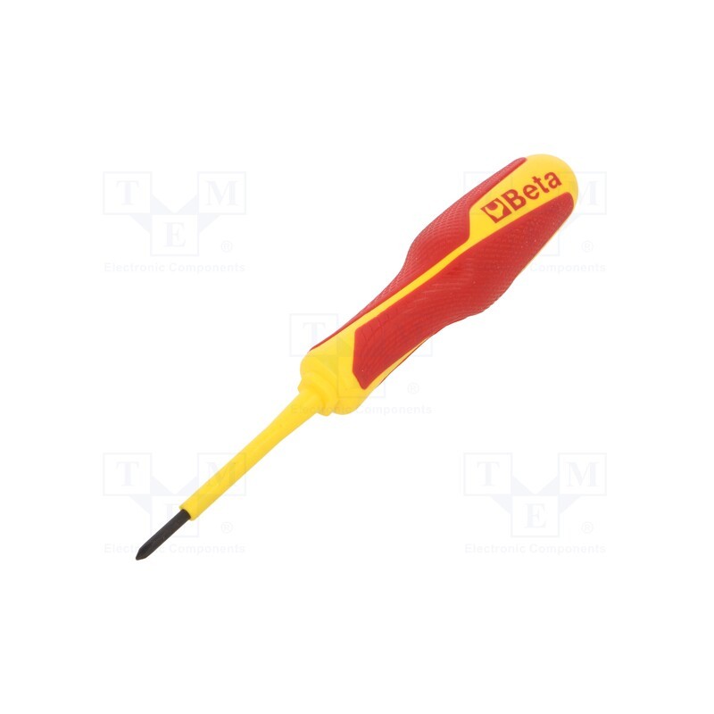 1 pcs x BETA - 12720703 - Screwdriver, Phillips, insulated, PH0, Blade length: 60mm
