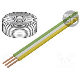 1 rol x DONAU ELEKTRONIK - 318-354-25 - Wire: ribbon, FBK Toy, 3x0.14mm2, stranded, Cu, PVC, 250V, 25m