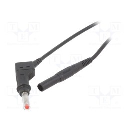 1 pcs x STu00c4UBLI - 66.9411-10021 - Test lead, 19A, banana plug 4mm,angular banana plug 4mm, Len: 1m