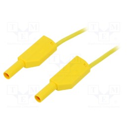 1 pcs x STu00c4UBLI - 28.0124-10024 - Test lead, 32A, banana plug 4mm,both sides, Len: 1m, yellow