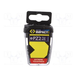 1 set x C.K - T4560 PZ2D15 - Screwdriver bit, Pozidriv®, PZ2, Overall len: 25mm, 15pcs.