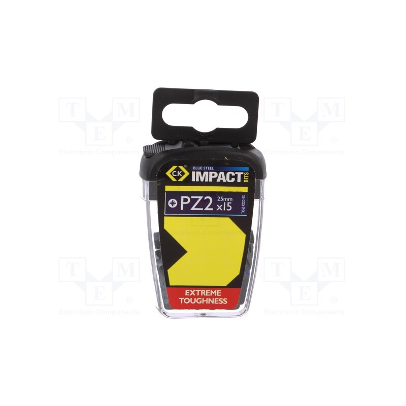 1 set x C.K - T4560 PZ2D15 - Screwdriver bit, Pozidriv®, PZ2, Overall len: 25mm, 15pcs.