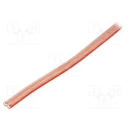 1 rol x LOGILINK - CA1081 - Wire: loudspeaker cable, stranded, CCA, transparent, unshielded