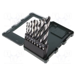 1 set x METABO - 626705000 - Drill set, for wood, steel, plastic box, wood, 8pcs.