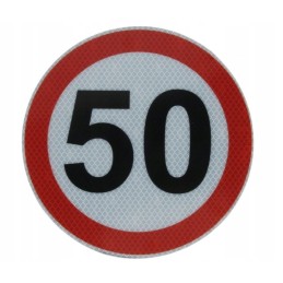 Reflective speed 50km h sticker