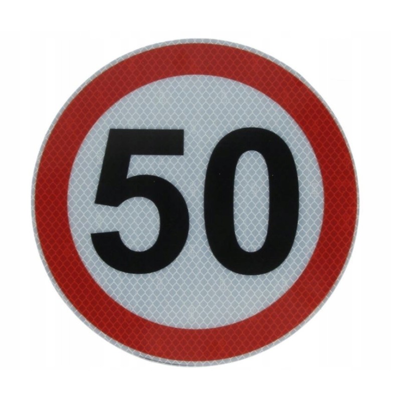 Reflective speed 50km h sticker