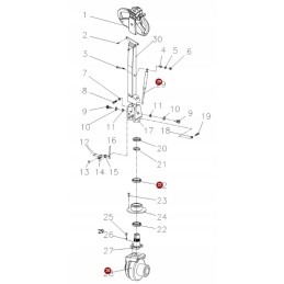 Drawbar shock absorber for electric mast trolley WS10