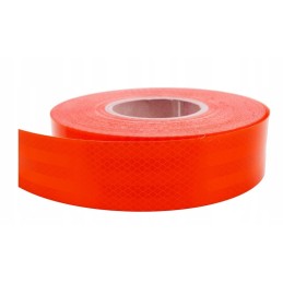 Red reflective tape for a tractor