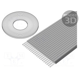 1 rol x 3M - 3770-20 (100FT) - Wire: ribbon, 1.27mm, stranded, Cu, unshielded, grey, 30.5m