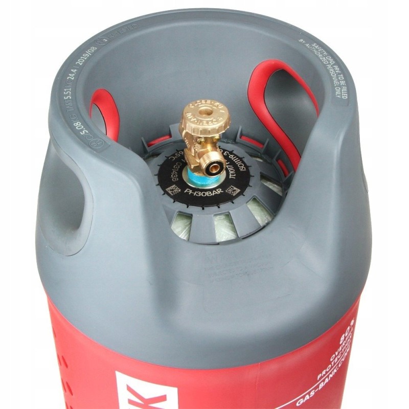 Gasbank single gas cylinder 11kg 24l with valve 80