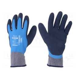 1 set x WONDER GRIP - 52971 - Protective gloves, Size: 10,XL, blue, latex,polyamide, Aqua