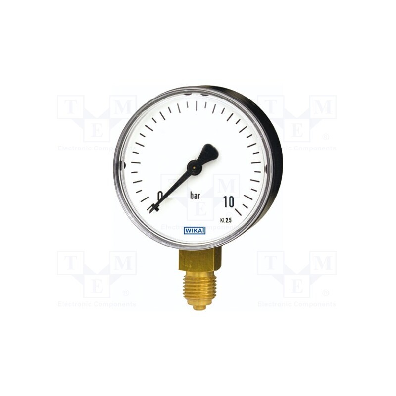 1 pcs x WIKA - 7390623 - Manometer, 0÷16bar, Class: 2.5, 63mm, -20÷60°C, Enclos.mat: plastic