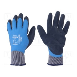 1 set x WONDER GRIP - 52973 - Protective gloves, Size: 11,XXL, blue, latex,polyamide, Aqua