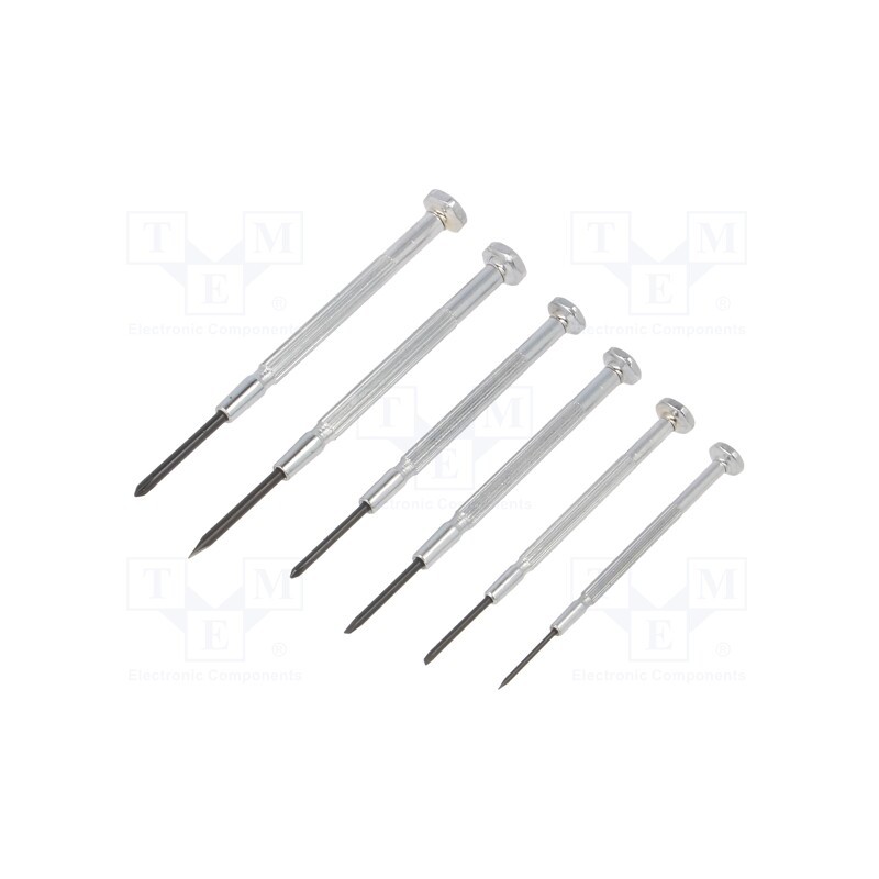 1 set x AVIT - AV05010 - Kit: screwdrivers, precision, Phillips,slot, 6pcs.